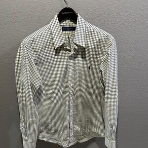 Polo🏇 by Ralph Lauren Men's White Yellow Checkered Shirt